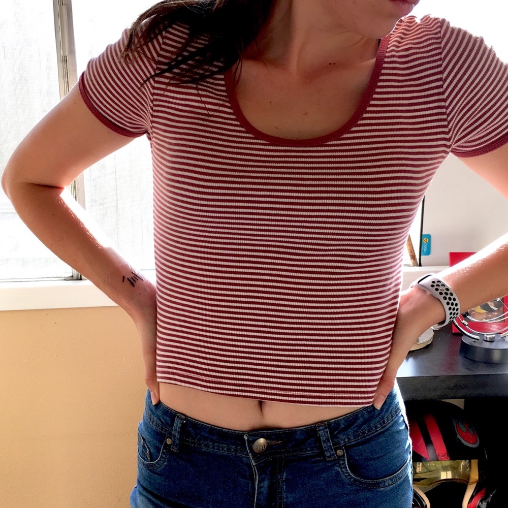 Striped crop top